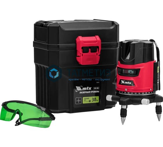 Уровень лазерный CRX-30G, 30 м, зеленый луч, батарейки, резьба 5/8"// MTX Уровень лазерный CRX-30G, 30 м, зеленый луч, батарейки, резьба 5/8"// MTX