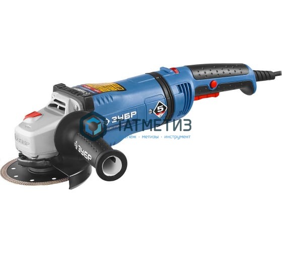 УШМ ЗУБР Проф 125 мм, 3000-9500 об/мин, 1400 Вт удлин. рукоятка, конст. электрон., плав. пуск УШМ ЗУБР Проф 125 мм, 3000-9500 об/мин, 1400 Вт удлин. рукоятка, конст. электрон., плав. пуск