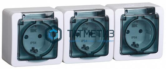 Розетка 3-м ОП с/з с прозр. крышками IP54 Гермес PLUS IEK | «ТАТМЕТИЗ» Розетка 3-м ОП с/з с прозр. крышками IP54 Гермес PLUS IEK - магазин крепежа «ТАТМЕТИЗ»