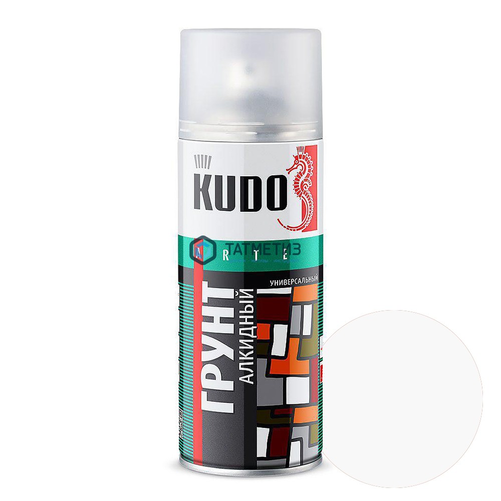 Краска аэроз. KUDO 520 мл. №2004  БЕЛЫЙ грунт унив. -  магазин крепежа «ТАТМЕТИЗ»