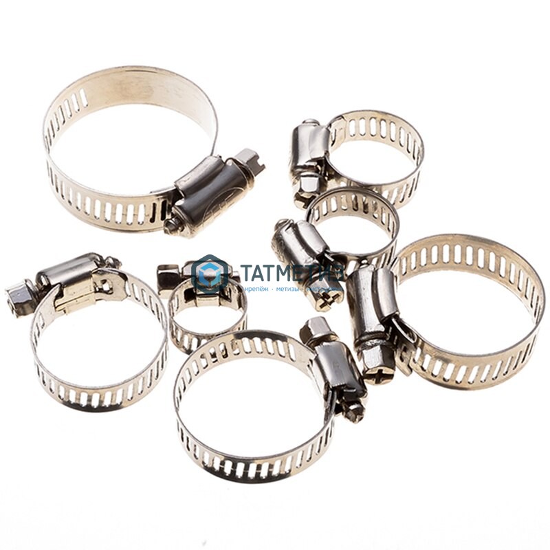 Хомут червячный нержавеющий "бабочка" 8-14 мм накатная лента 9мм ЗУБР Профессионал (200 шт/уп) Хомут червячный нержавеющий "бабочка" 8-14 мм накатная лента 9мм ЗУБР Профессионал (200 шт/уп)