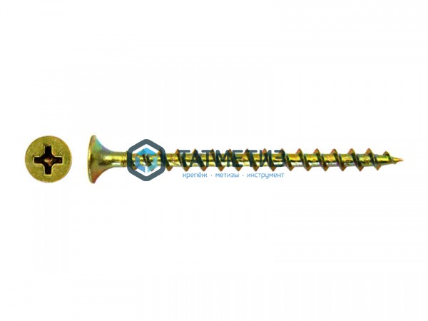 Саморезы потай по дереву желтые, PH2 4,2х65 (уп 15 кг / 3 100 шт)* PREMIUM Саморезы потай по дереву желтые, PH2 4,2х65 (уп 15 кг / 3 100 шт)* PREMIUM