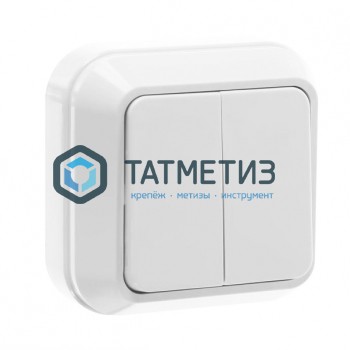 Выключатель 2-кл. ОП бел MAKEL | «ТАТМЕТИЗ» Выключатель 2-кл. ОП бел MAKEL - магазин крепежа «ТАТМЕТИЗ»