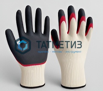 Перчатки трик.с ДВОЙНЫМ латеск. покрытием "АТЛАНТ" -  магазин крепежа «ТАТМЕТИЗ»
