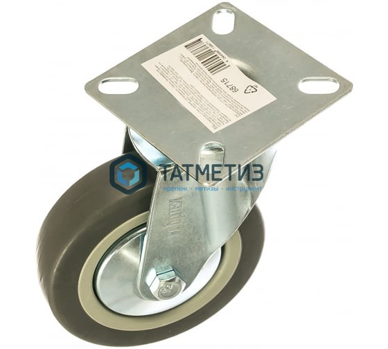 Колесо поворотное d 100мм, крепление платформенное// Сибртех Колесо поворотное d 100мм, крепление платформенное// Сибртех