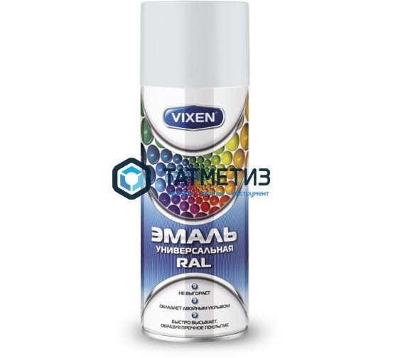 Краска аэроз. VIXEN БЕЛАЯ сигнальная матовая RAL 9003 520 ml./6 Краска аэроз. VIXEN БЕЛАЯ сигнальная матовая RAL 9003 520 ml./6