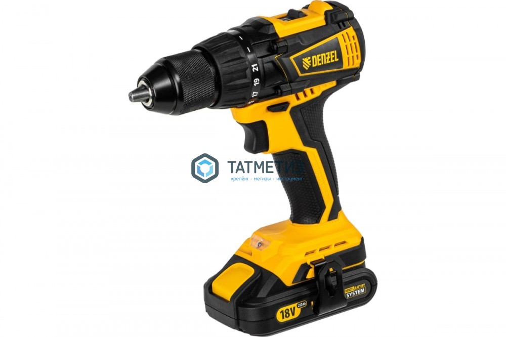 Дрель-шуруповерт аккумуляторная CDL-IB-14-02, Li-Ion, 14 В, 1,5 Ач, 2 акк.// Denzel Дрель-шуруповерт аккумуляторная CDL-IB-14-02, Li-Ion, 14 В, 1,5 Ач, 2 акк.// Denzel