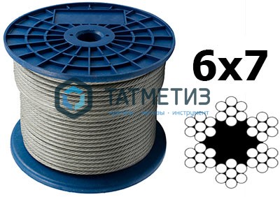 Трос стальной оц. 2 мм DIN 3055 (200 м/бух) SR / ТК | «ТАТМЕТИЗ» Трос стальной оц. 2 мм DIN 3055 (200 м/бух) SR / ТК - магазин крепежа «ТАТМЕТИЗ»