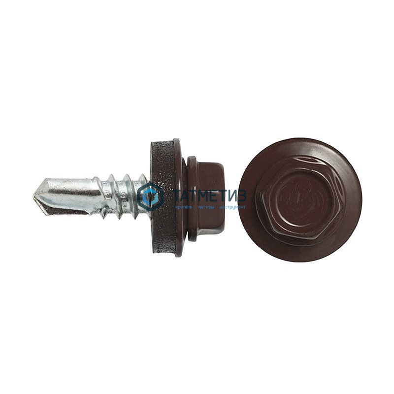 Саморез окраш.кров. 5,5х38 /8017/ DAXMER (200 шт/уп) | «ТАТМЕТИЗ» Саморез окраш.кров. 5,5х38 /8017/ DAXMER (200 шт/уп) - магазин «ТАТМЕТИЗ»