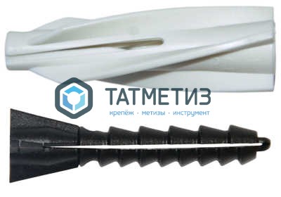 Дюбель д/газобетона нейлон 10х60 (200 шт/уп) ТК | «ТАТМЕТИЗ» Дюбель д/газобетона нейлон 10х60 (200 шт/уп) ТК - магазин крепежа «ТАТМЕТИЗ»