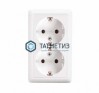 Розетка 2-м ОП Хит 16А 250В с заземл. бел. SchE PA16-238B -  магазин «ТАТМЕТИЗ»