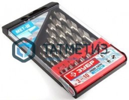 Набор сверл "МЕТ-Ш" по металлу, цилиндрический хвостовик, быстрорежущая сталь Р6М5, 3-10мм, 8ш ЗУБР -  магазин крепежа «ТАТМЕТИЗ»