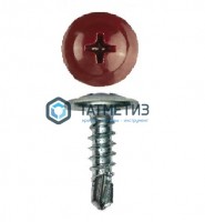 Саморез п/ш сверло 4,2x16  RAL 3011 -  магазин крепежа «ТАТМЕТИЗ»
