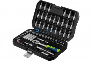 Набор инструментов, 1/2", 1/4", пластиковый кейс 56 предметов// Сибртех -  магазин крепежа «ТАТМЕТИЗ»