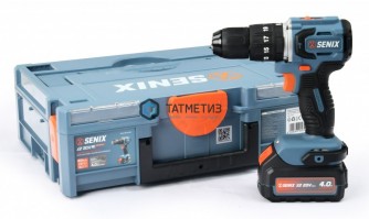 Дрель удар, акк. 20В, бесщет, 60 Нм, 1 акк 4Ач, ЗУ, кейс SENIX X2 -  магазин крепежа «ТАТМЕТИЗ»