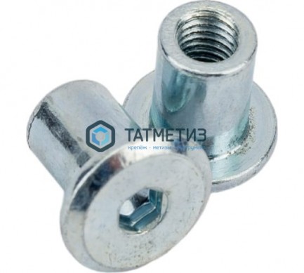 Гайка Эриксона М 6 с плоской головкой (3000 шт/уп) КК | «ТАТМЕТИЗ» Гайка Эриксона М 6 с плоской головкой (3000 шт/уп) КК - магазин крепежа «ТАТМЕТИЗ»