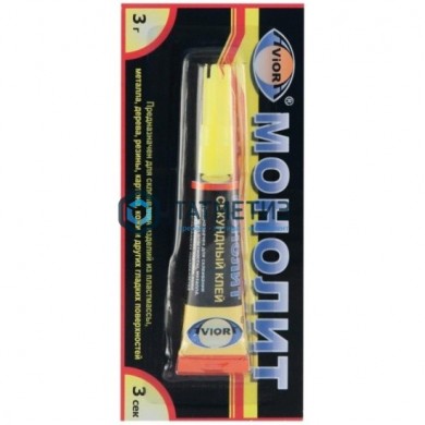 Клей Монолит секундный 3 г/12 AVIORA | «ТАТМЕТИЗ» Клей Монолит секундный 3 г/12 AVIORA - магазин крепежа «ТАТМЕТИЗ»