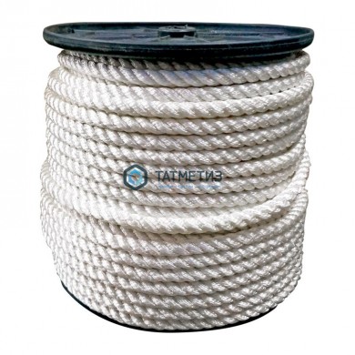Канат крученый ПАТ 12 мм БЕЛ тросовой свивки | «ТАТМЕТИЗ» Канат крученый ПАТ 12 мм БЕЛ тросовой свивки - магазин крепежа «ТАТМЕТИЗ»