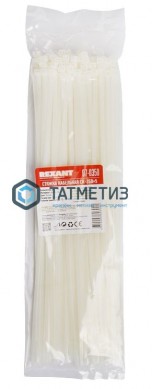 Хомут-стяжка нейлон 400 х 4,8 (100 шт/уп) REXANT | «ТАТМЕТИЗ» Хомут-стяжка нейлон 400 х 4,8 (100 шт/уп) REXANT - магазин крепежа «ТАТМЕТИЗ»