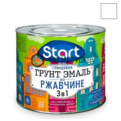 Грунт-эмаль по ржавчине ХВ 3 в 1 СТАРТ БЕЛАЯ 2 кг-./6 | «ТАТМЕТИЗ» Грунт-эмаль по ржавчине ХВ 3 в 1 СТАРТ БЕЛАЯ 2 кг-./6 - магазин крепежа «ТАТМЕТИЗ»