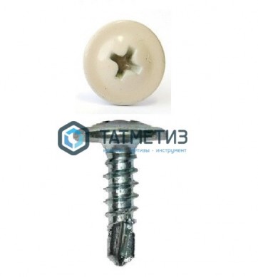 Саморез п/ш сверло 4,2x16 RAL 1015 | «ТАТМЕТИЗ» Саморез п/ш сверло 4,2x16 RAL 1015 - магазин крепежа «ТАТМЕТИЗ»