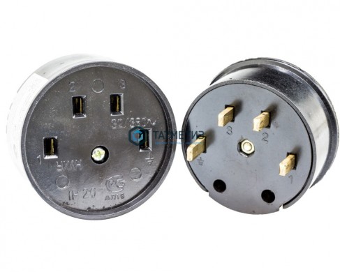 Разъем РШ/ВШ 25А 380В черн. -  магазин крепежа «ТАТМЕТИЗ»