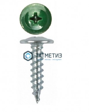 Саморез п/ш остр. 4,2x19 RAL 6002 (1000 шт/уп) | «ТАТМЕТИЗ» Саморез п/ш остр. 4,2x19 RAL 6002 (1000 шт/уп) - магазин крепежа «ТАТМЕТИЗ»