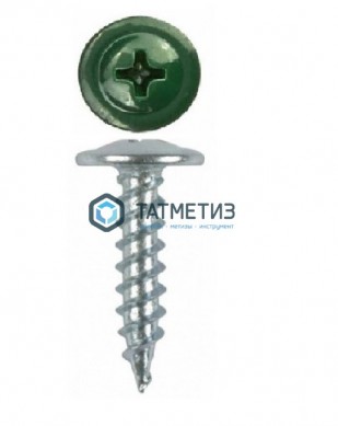 Саморез п/ш остр. 4,2x19 RAL 6005 (1000 шт/уп) | «ТАТМЕТИЗ» Саморез п/ш остр. 4,2x19 RAL 6005 (1000 шт/уп) - магазин крепежа «ТАТМЕТИЗ»