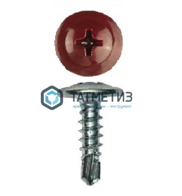 Саморез п/ш сверло 4,2x16 RAL 3011 | «ТАТМЕТИЗ» Саморез п/ш сверло 4,2x16 RAL 3011 - магазин крепежа «ТАТМЕТИЗ»