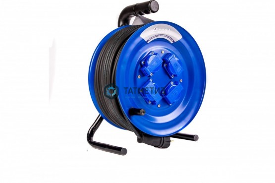 Удлинитель силовой на катушке, 4 х 30 м, с/з КГ 3х2,5 мм, 16А, 3500Вт, IP44 Атлант | «ТАТМЕТИЗ» Удлинитель силовой на катушке, 4 х 30 м, с/з КГ 3х2,5 мм, 16А, 3500Вт, IP44 Атлант - магазин крепежа «ТАТМЕТИЗ»