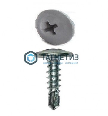 Саморез п/ш сверло 4,2x16 RAL 7024 | «ТАТМЕТИЗ» Саморез п/ш сверло 4,2x16 RAL 7024 - магазин крепежа «ТАТМЕТИЗ»