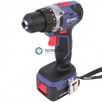 Дрель-шуруповерт аккумуляторная 16 В, 2,0 Ач, БЗП, "ДИОЛД" ДЭА-16 Л-08 | «ТАТМЕТИЗ» Дрель-шуруповерт аккумуляторная 16 В, 2,0 Ач, БЗП, "ДИОЛД" ДЭА-16 Л-08 - магазин крепежа «ТАТМЕТИЗ»