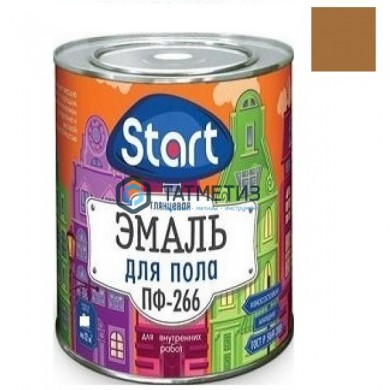 Эмаль ПФ-266  СТАРТ  ЗОЛОТИСТО-КОРИЧНЕВАЯ  0,8 кг-. /14 -  магазин крепежа «ТАТМЕТИЗ»