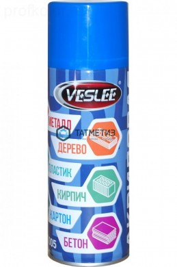 Краска аэроз. VESLEE СИНЯЯ 520 мл. RAL 5005 | «ТАТМЕТИЗ» Краска аэроз. VESLEE СИНЯЯ 520 мл. RAL 5005 - магазин крепежа «ТАТМЕТИЗ»