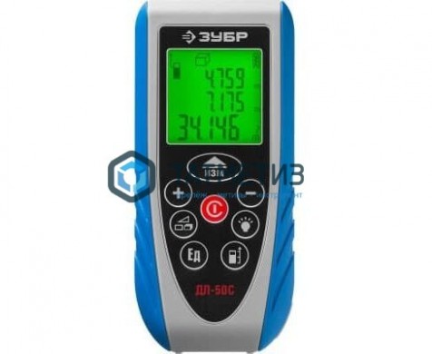 Дальномер лазерный "ДЛ-50 C", точность 1.5мм, дальность 50м, класс защиты IP54, ЗУБР Эксперт 34933 | «ТАТМЕТИЗ» Дальномер лазерный "ДЛ-50 C", точность 1.5мм, дальность 50м, класс защиты IP54, ЗУБР Эксперт 34933 - магазин крепежа «ТАТМЕТИЗ»