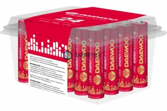 Батарейка алкалиновая тип AAA / LR03 1.5В Energy ПРОМО Pack-24 (уп.24шт) DAEWOO | «ТАТМЕТИЗ» Батарейка алкалиновая тип AAA / LR03 1.5В Energy ПРОМО Pack-24 (уп.24шт) DAEWOO - магазин крепежа «ТАТМЕТИЗ»