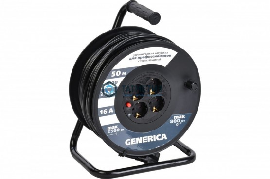 Удлинитель на кат. 4х50м с/з 16А IP20 УК50 2P+PE 3х1.5 термозащита GENERICA IEK | «ТАТМЕТИЗ» Удлинитель на кат. 4х50м с/з 16А IP20 УК50 2P+PE 3х1.5 термозащита GENERICA IEK - магазин крепежа «ТАТМЕТИЗ»