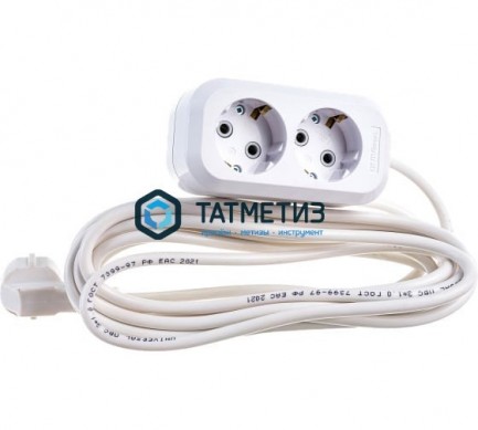 Удлинитель 2х5м с заземл. Е-302 ПВС 3х1,0 | «ТАТМЕТИЗ» Удлинитель 2х5м с заземл. Е-302 ПВС 3х1,0 - магазин крепежа «ТАТМЕТИЗ»