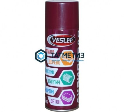 Краска аэроз. VESLEE ВИННО-КРАСНАЯ 520 мл. RAL 3005 | «ТАТМЕТИЗ» Краска аэроз. VESLEE ВИННО-КРАСНАЯ 520 мл. RAL 3005 - магазин крепежа «ТАТМЕТИЗ»