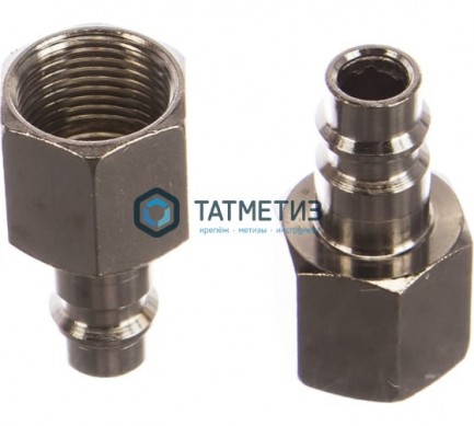 Ниппель универсальный быстросъемный ("папа"), внутренняя резьба 3/8", 2 шт. // Stels | «ТАТМЕТИЗ» Ниппель универсальный быстросъемный ("папа"), внутренняя резьба 3/8", 2 шт. // Stels - магазин крепежа «ТАТМЕТИЗ»
