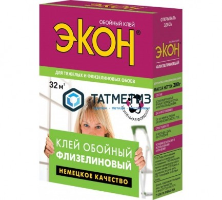 Клей для обоев ЭКОН Флизелин 200г./24 | «ТАТМЕТИЗ» Клей для обоев ЭКОН Флизелин 200г./24 - магазин крепежа «ТАТМЕТИЗ»