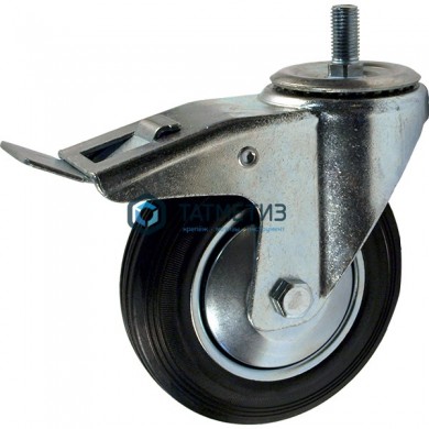 Колесо поворотные с болтом и тормозом d 200 мм | «ТАТМЕТИЗ» Колесо поворотные с болтом и тормозом d 200 мм - магазин крепежа «ТАТМЕТИЗ»