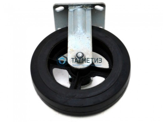 Колесо большегрузное обрезиненное с площадкой НЕповоротное d 200 мм -  магазин крепежа «ТАТМЕТИЗ»