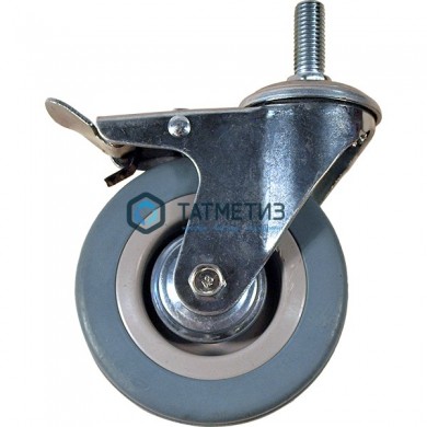 Колесо поворотные с болтом и тормозом (светло-серые) d 100 мм | «ТАТМЕТИЗ» Колесо поворотные с болтом и тормозом (светло-серые) d 100 мм - магазин крепежа «ТАТМЕТИЗ»