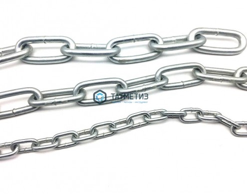 Цепь DIN 763 дл.зв. оц.12 (10 м/бух) | «ТАТМЕТИЗ» Цепь DIN 763 дл.зв. оц.12 (10 м/бух) - магазин крепежа «ТАТМЕТИЗ»