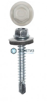 Саморез окраш.кров. 4,8х35 /9002/ серо-белый | «ТАТМЕТИЗ» Саморез окраш.кров. 4,8х35 /9002/ серо-белый - магазин крепежа «ТАТМЕТИЗ»
