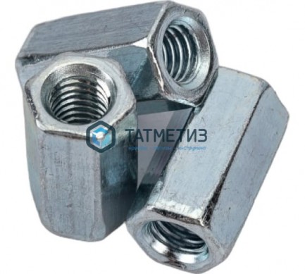 Гайка соединительная DIN 6334, оц М6 (2500 шт/уп) КК/SR | «ТАТМЕТИЗ» Гайка соединительная DIN 6334, оц М6 (2500 шт/уп) КК/SR - магазин крепежа «ТАТМЕТИЗ»