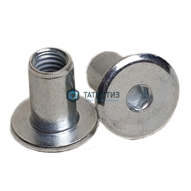Гайка Эриксона М 6 с плоской головкой (3000 шт/уп) КК | «ТАТМЕТИЗ» Гайка Эриксона М 6 с плоской головкой (3000 шт/уп) КК - магазин крепежа «ТАТМЕТИЗ»