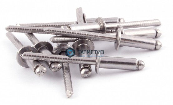 Заклепка 5,0 х 16 вытяжная нерж А2/А2 DIN 7337 |  «ТАТМЕТИЗ» Заклепка 5,0 х 16 вытяжная нерж А2/А2 DIN 7337 -  магазин крепежа «ТАТМЕТИЗ»