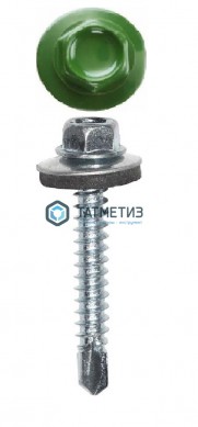 Саморез окраш.кров. 4,8х35 /6002/ светло-зеленый (3000) | «ТАТМЕТИЗ» Саморез окраш.кров. 4,8х35 /6002/ светло-зеленый (3000) - магазин крепежа «ТАТМЕТИЗ»